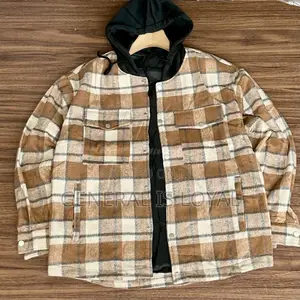 Sherpa-lined Plaid Shirt Jacket