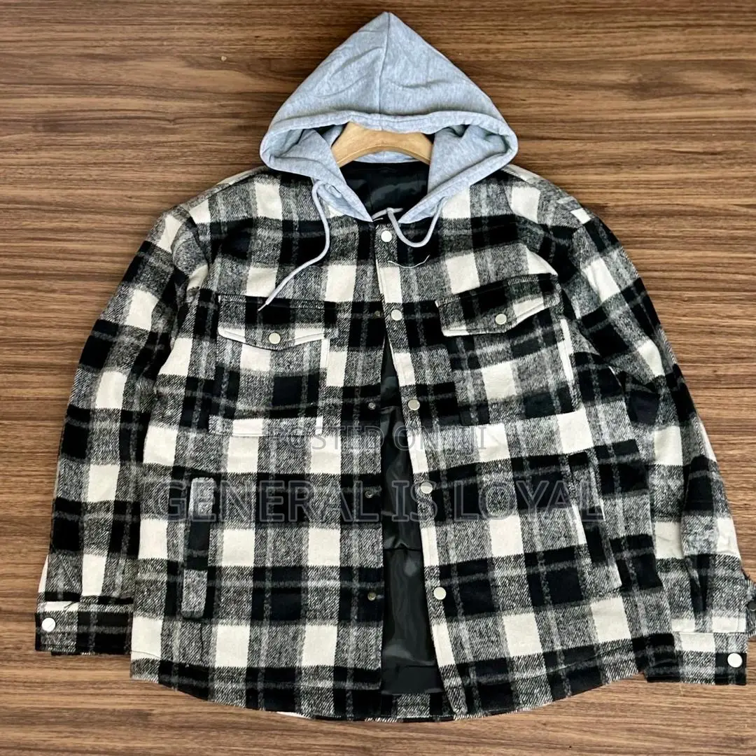 Sherpa-lined Plaid Shirt Jacket