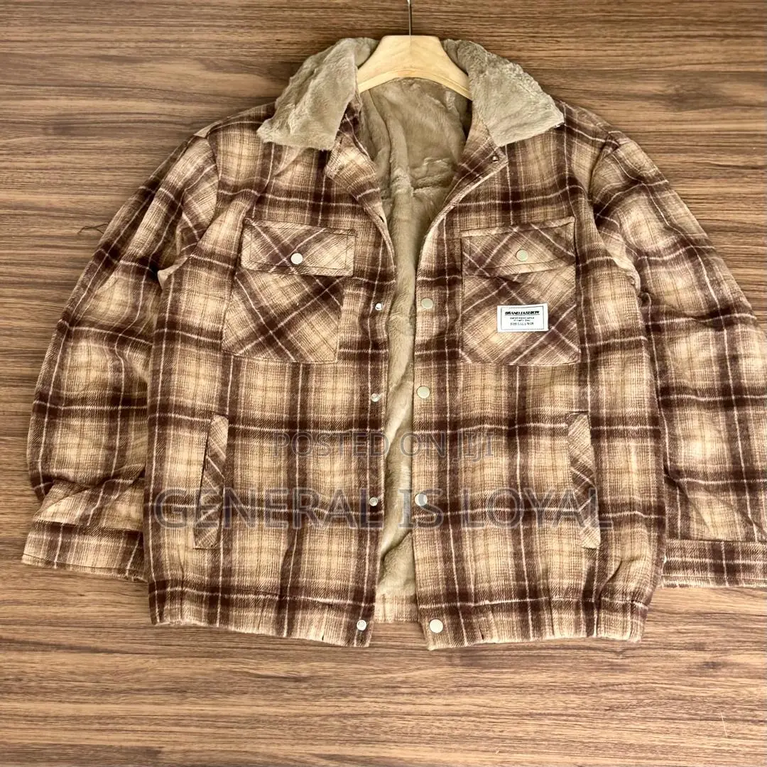 Sherpa-lined Plaid Shirt Jacket