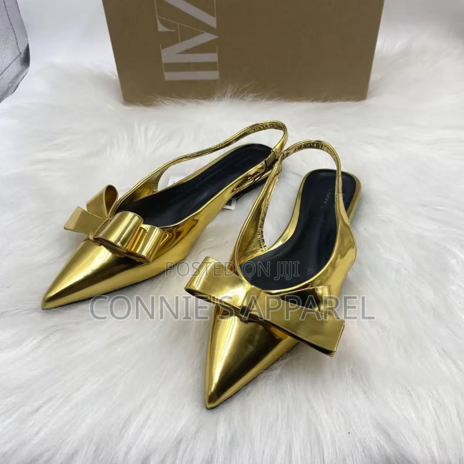 Flat Sandals for Ladies Gold Silver and Black
