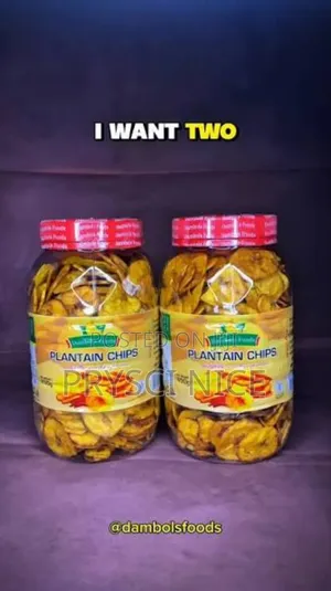 Crunchy Plantain Chips Available for Sale