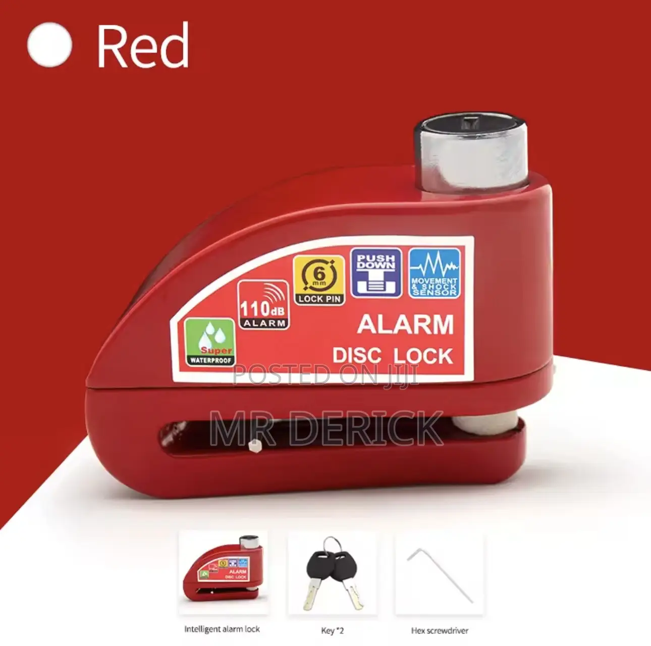 Alarm Disc Lock for Motorcycles or Motorbikes