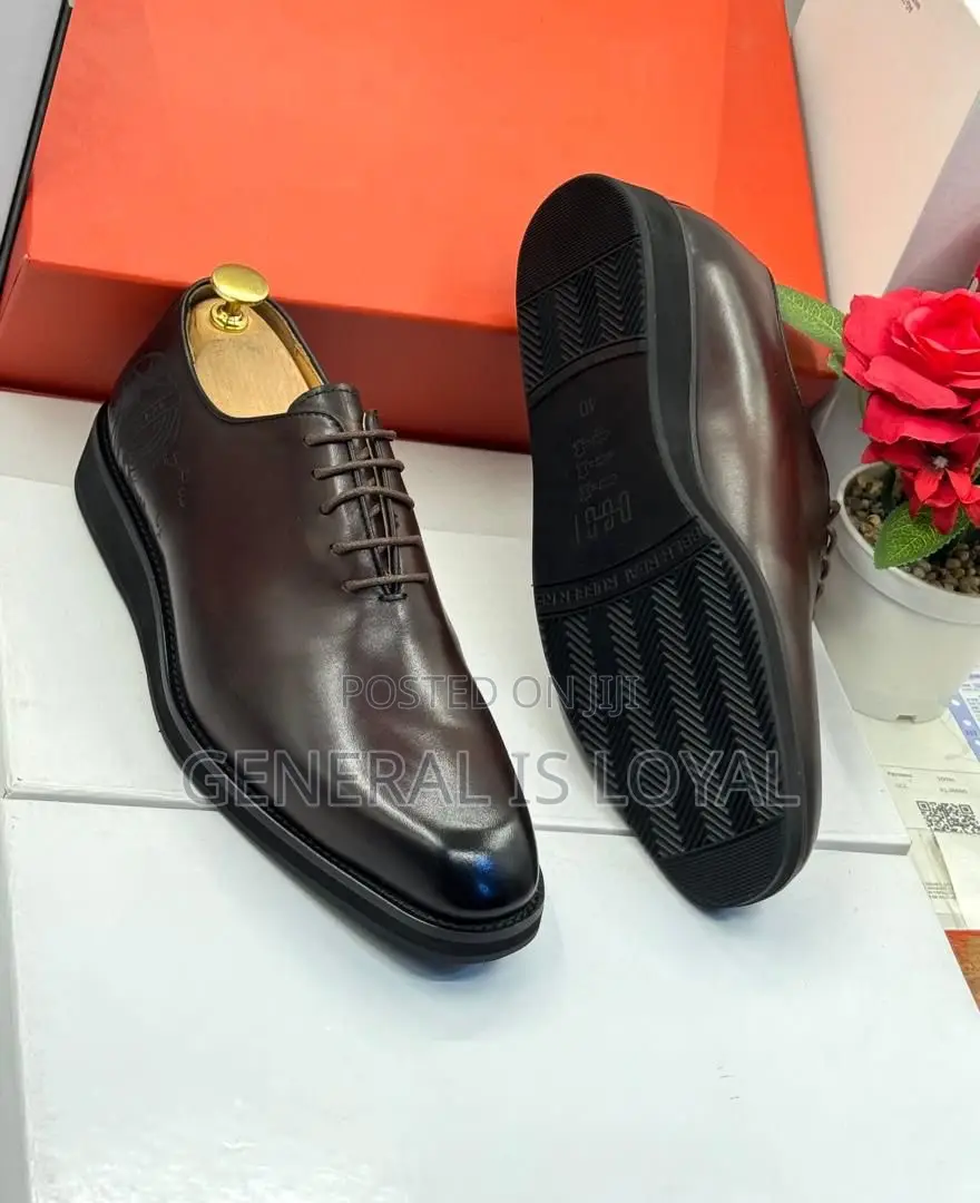 Oggi Coffee Leather Lace Up Men’S Shoe