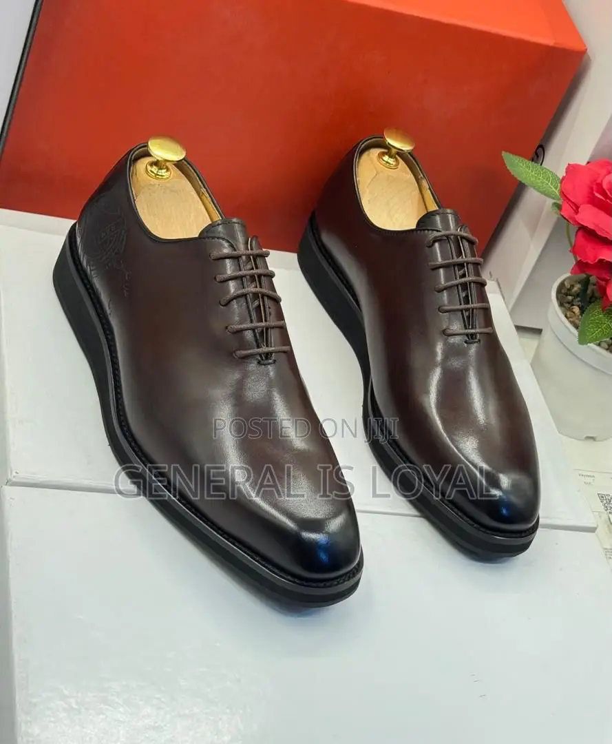 Oggi Coffee Leather Lace Up Men’S Shoe
