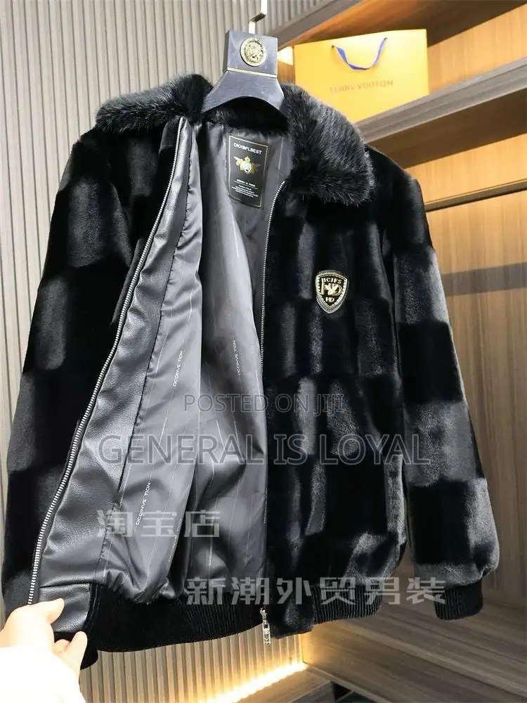 Faux Fur Wave Pattern Jacket