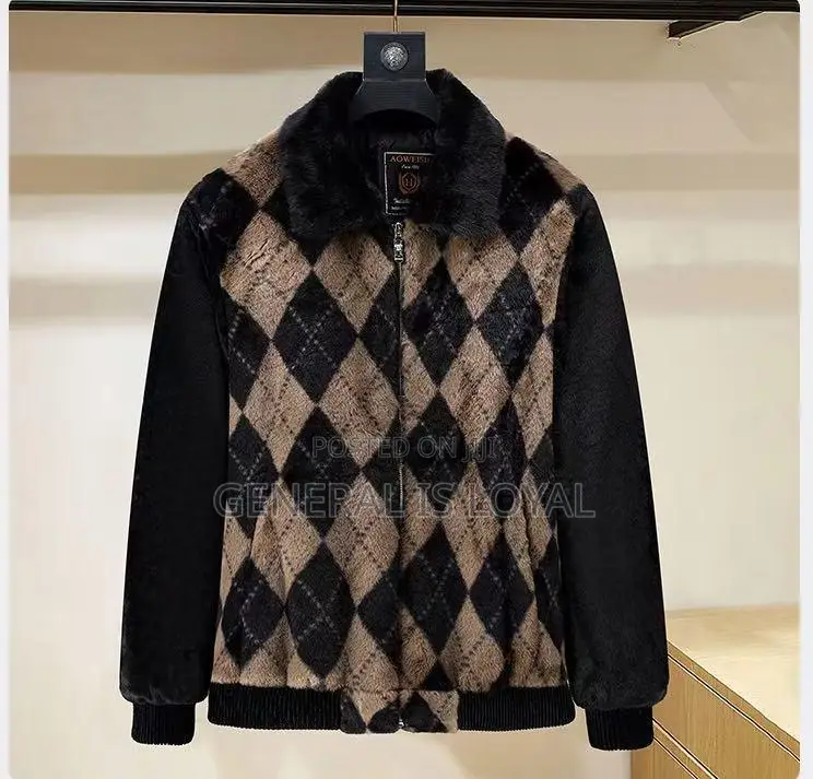 Faux Fur Wave Pattern Jacket