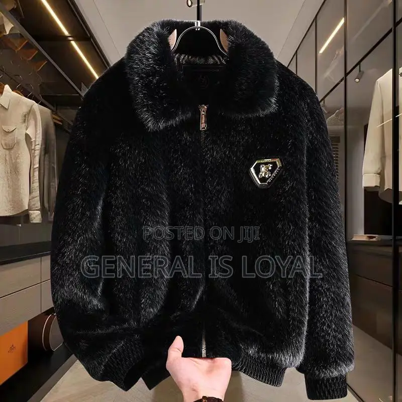 Faux Fur Wave Pattern Jacket