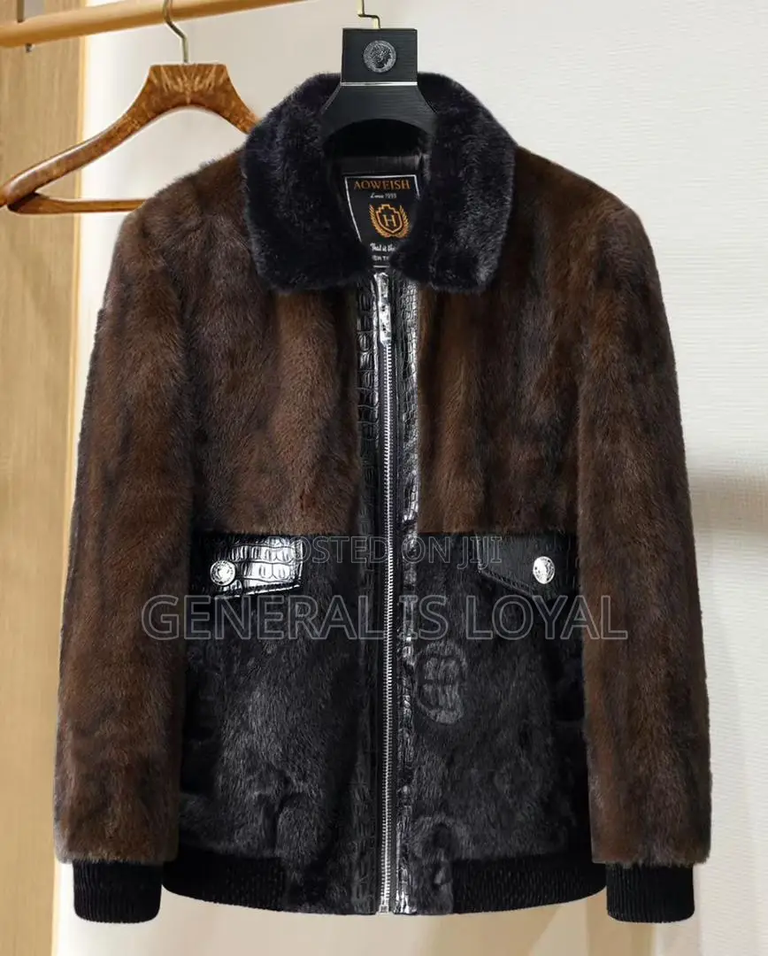Faux Fur Wave Pattern Jacket