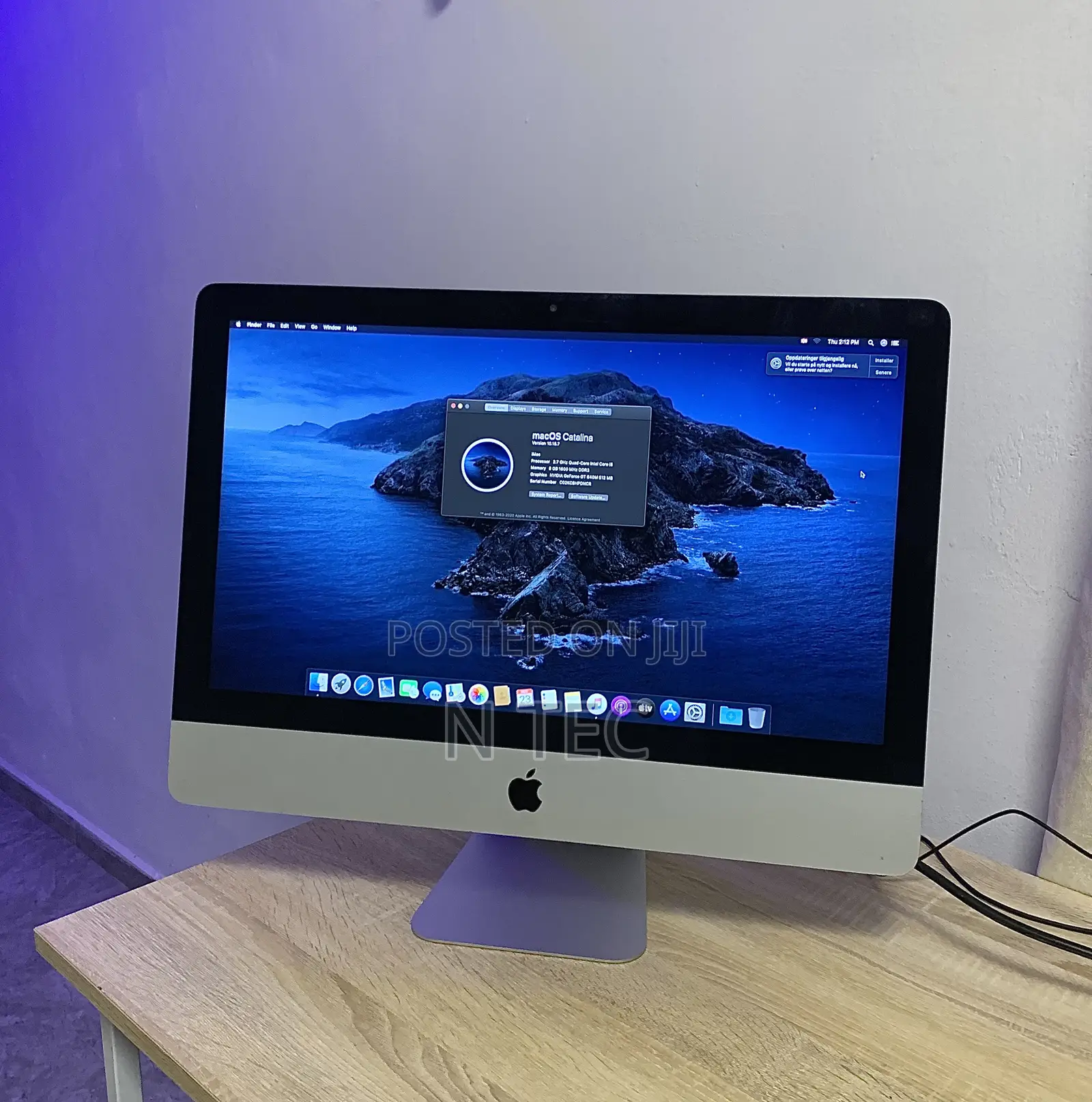 Desktop Computer Apple iMac 8GB Intel Core I5 HDD 1T