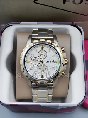 Fossil Dean Chronograph Watch Two Tone Stainless Steel Watch