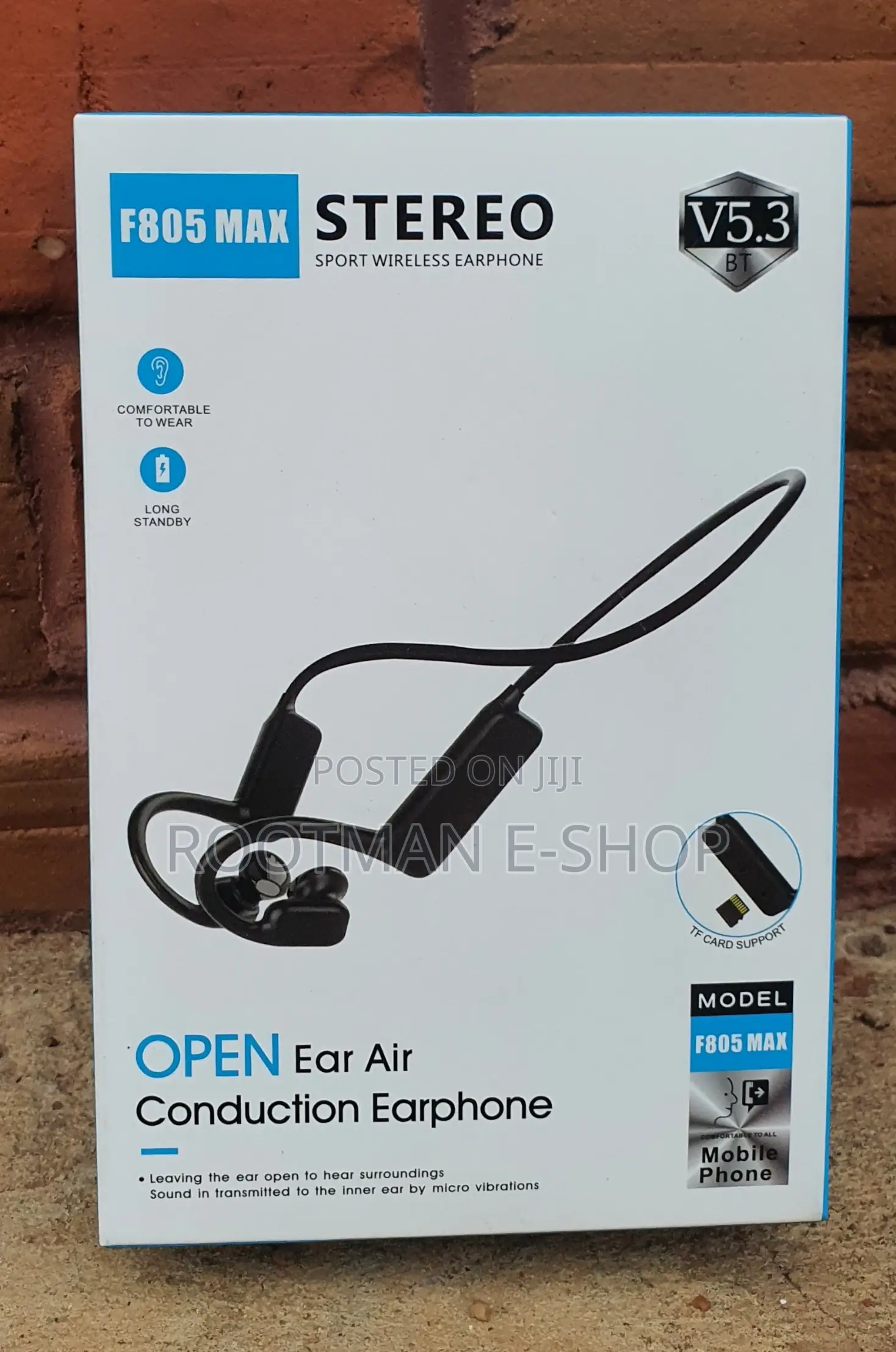F805 Max Wireless Open Ear Earphones-12 Hours (80% Volume)