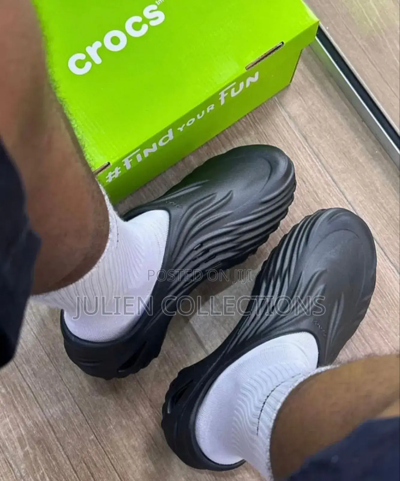 Crocs Echo Wave Clog Black and Cream