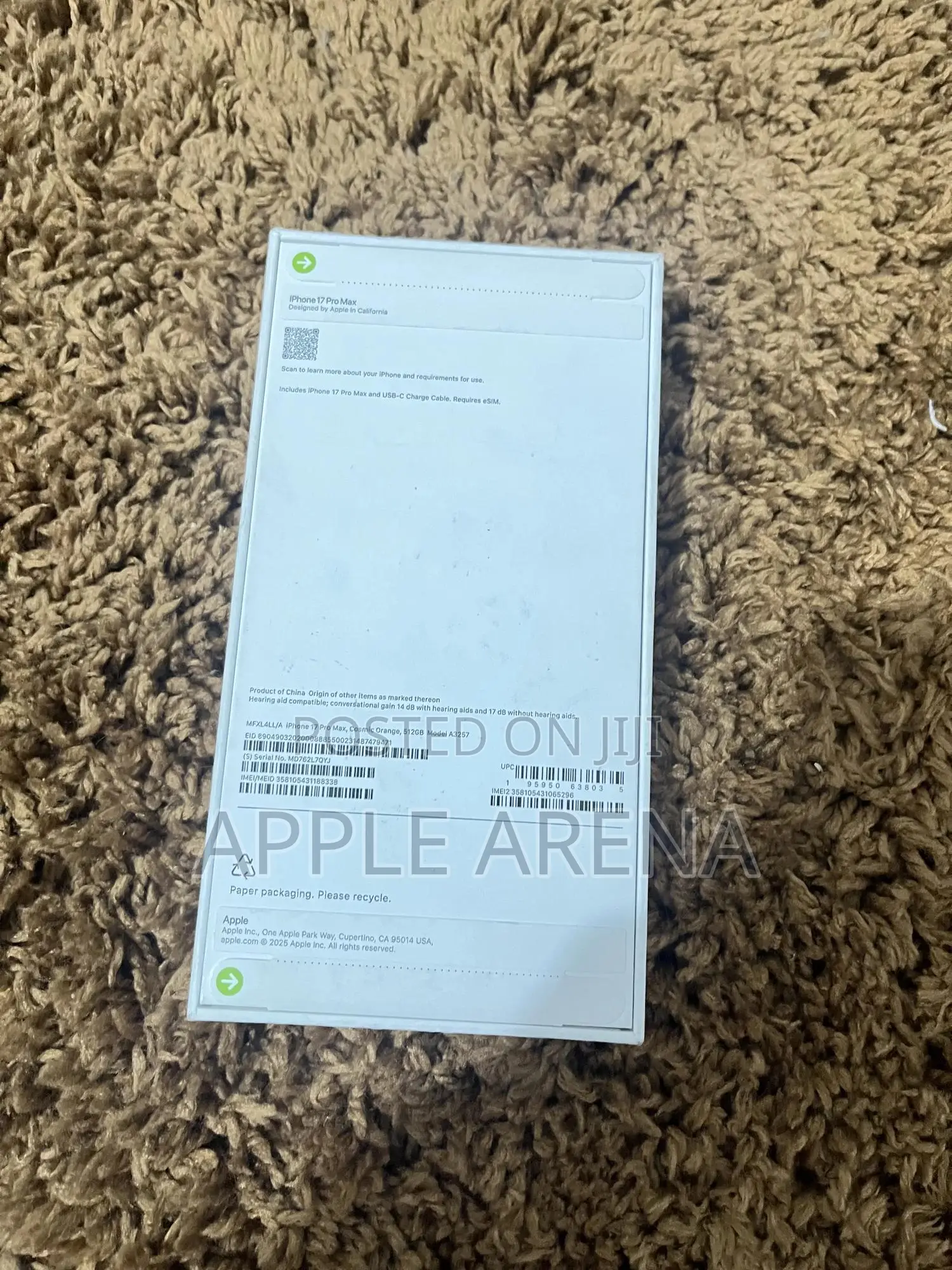 New Apple iPhone 17 Pro Max 512 GB Orange