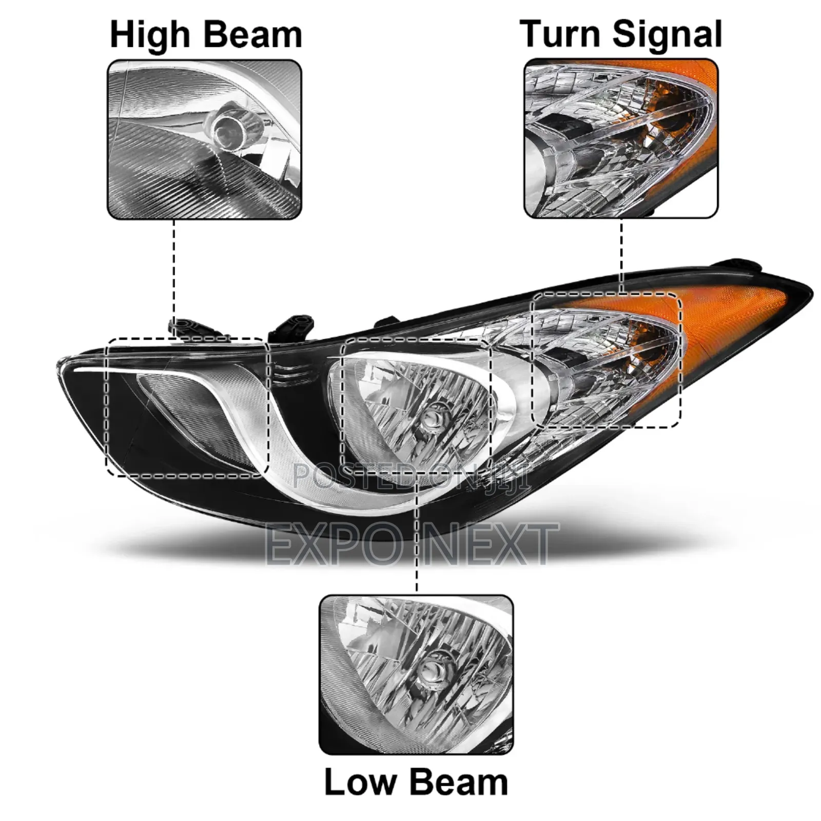 Hyundai Elantra 2011-2013 Headlights