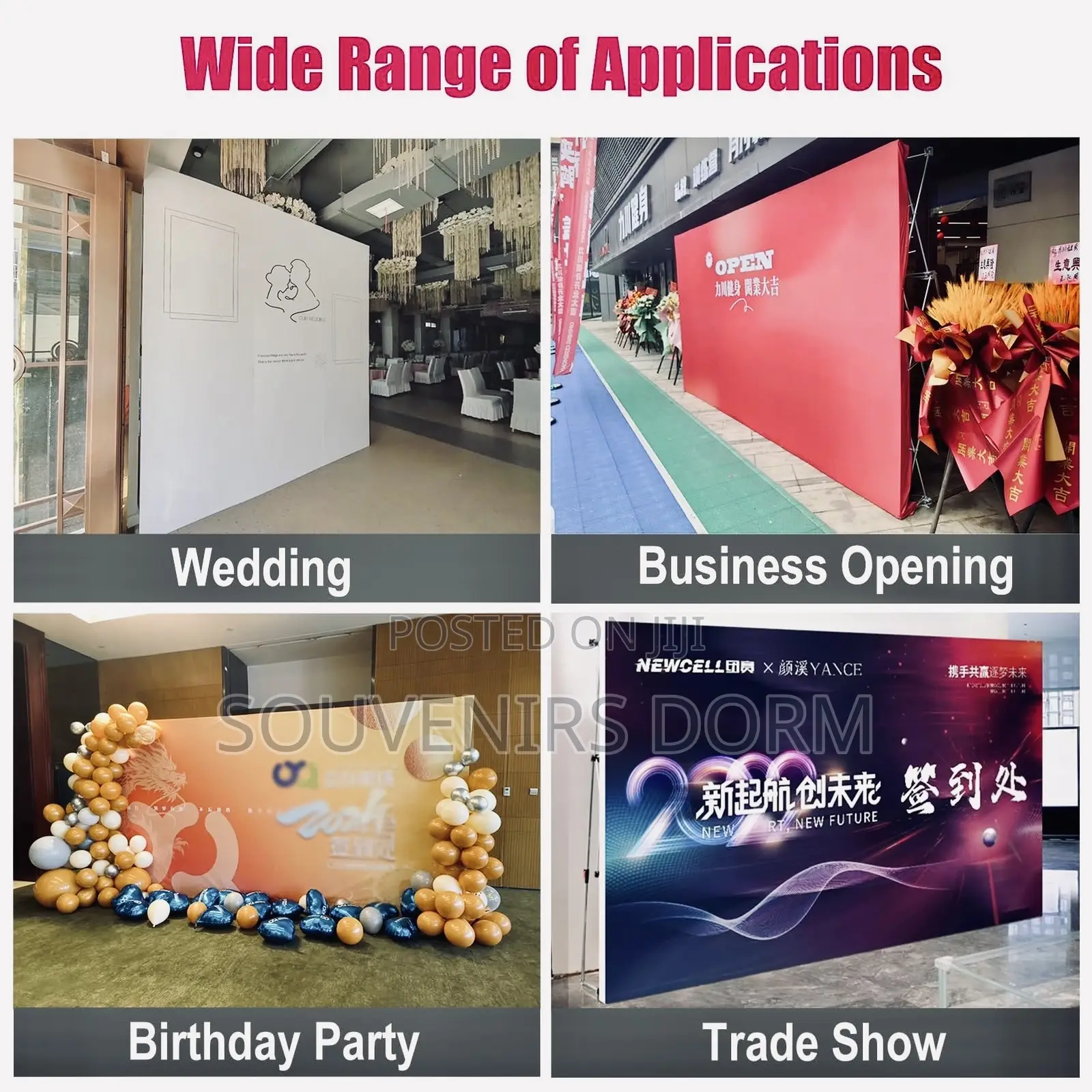 Foldable Backdrop Stand 10ft by 15ft (2m by 4.2m)With Design and Print
