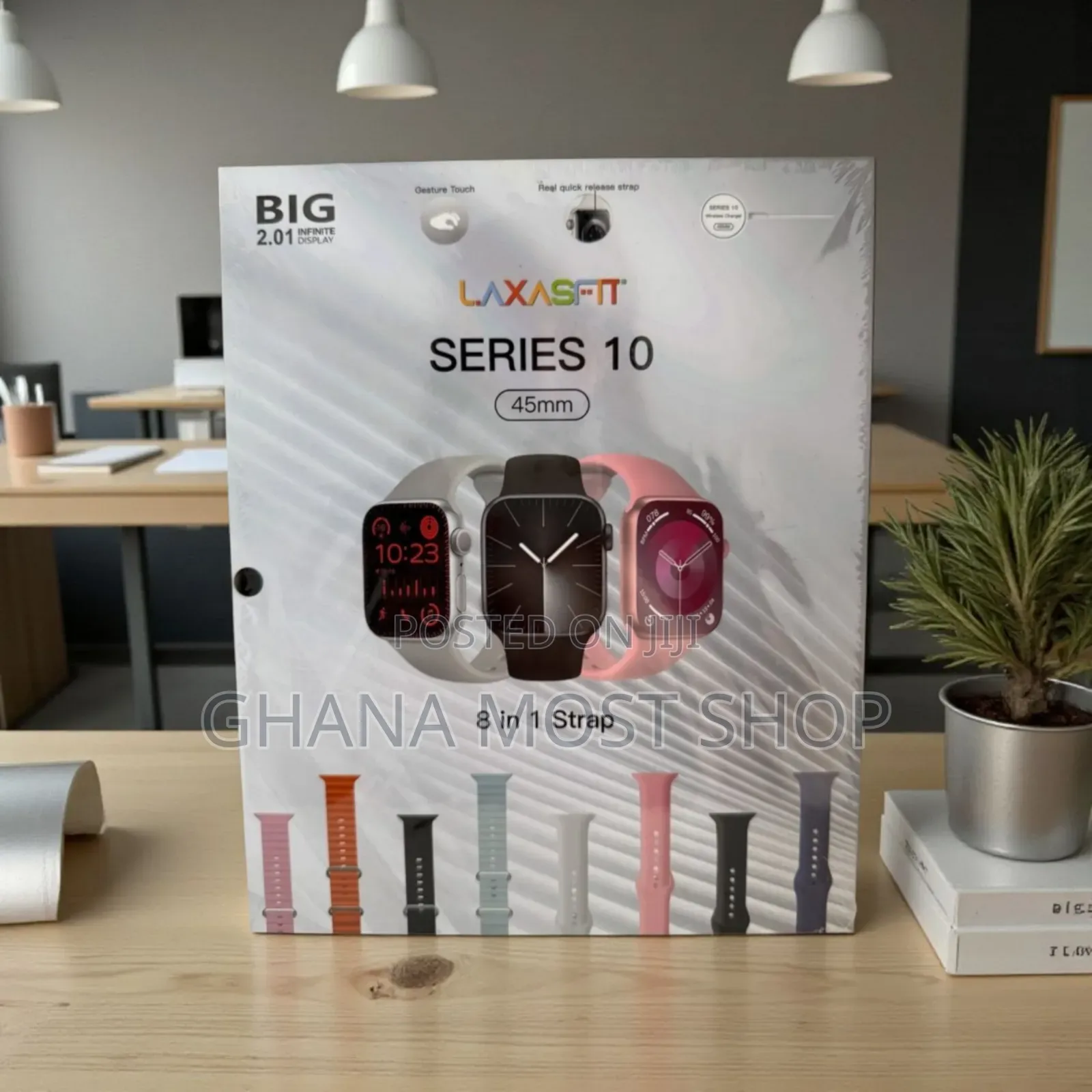 Laxasfit Series 10 Smart Watch With 8 Straps(527686)