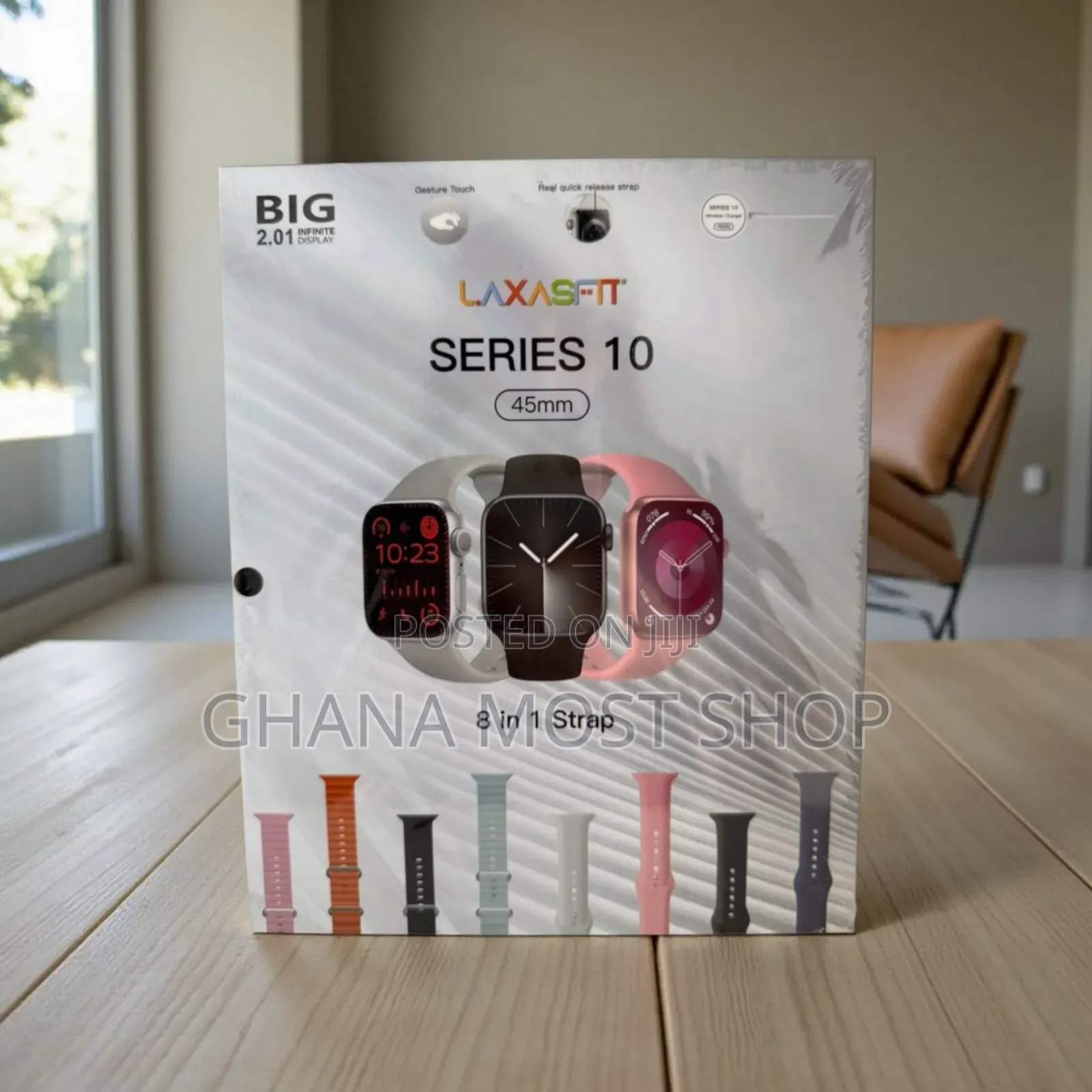 Laxasfit Series 10 Smart Watch With 8 Straps(527686)