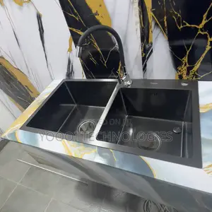 Double Nano Kitchen Sink With Tray And Tap