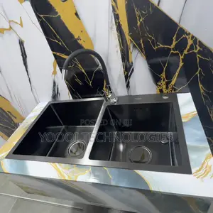 Double Nano Kitchen Sink With Tray And Tap