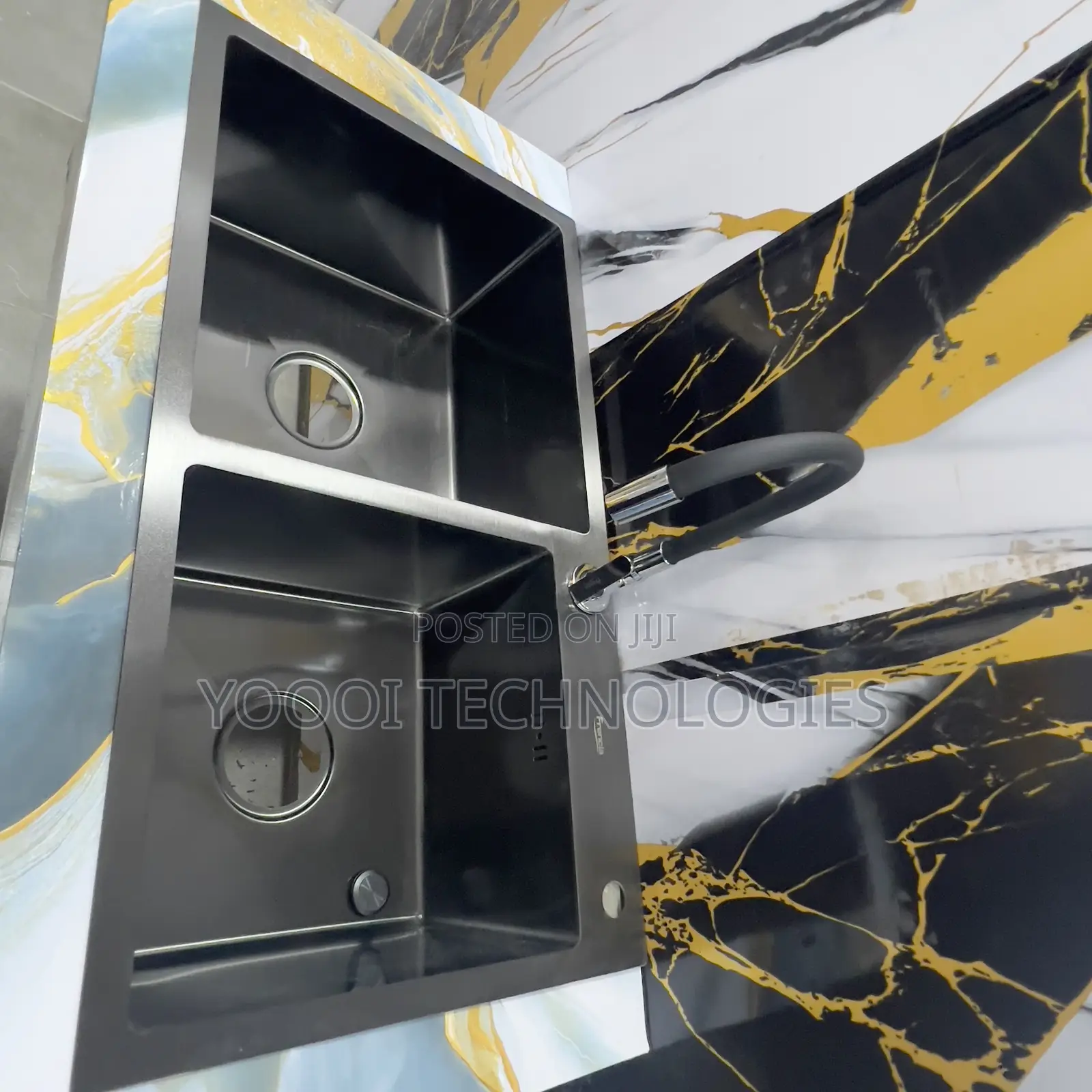 Double Nano Kitchen Sink With Tray And Tap