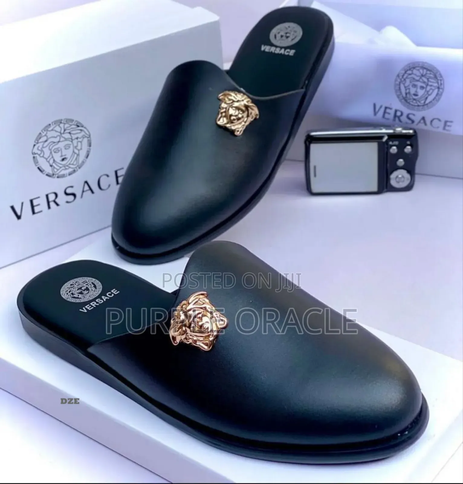 Versace Polished Leather Half Shoes for Every Occasion