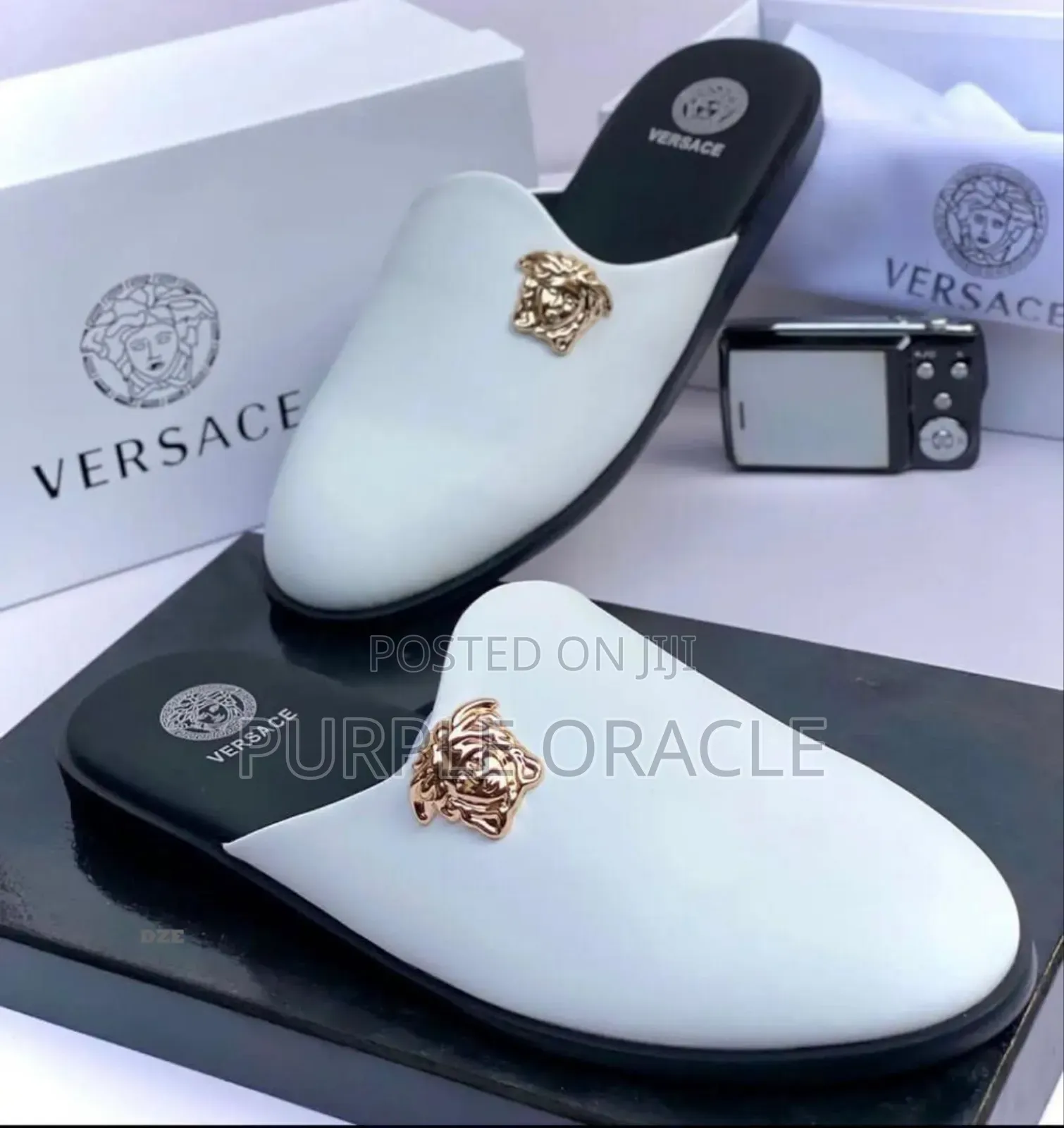 Versace Polished Leather Half Shoes for Every Occasion