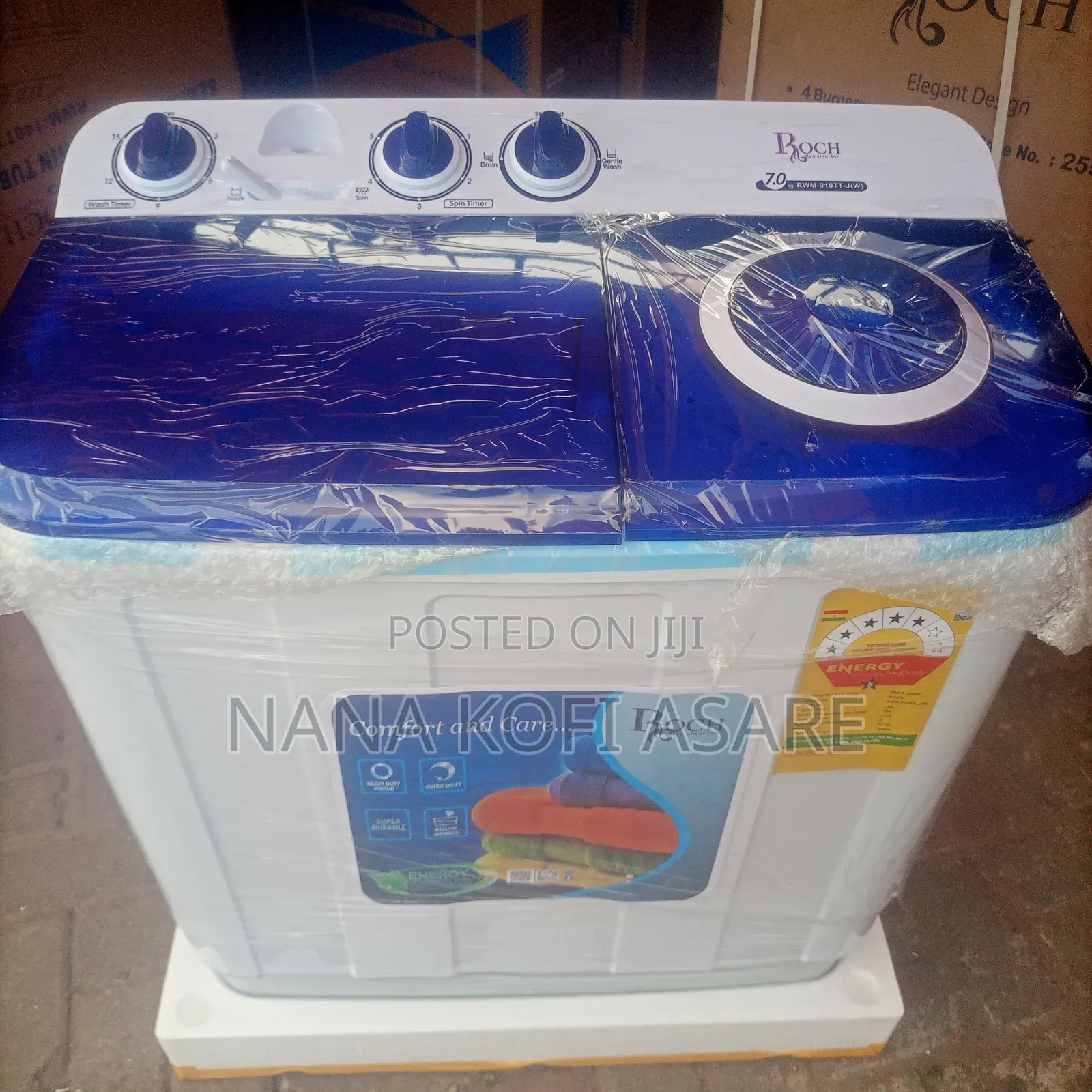 Roch 7kg Semi Automatic Washing Machine