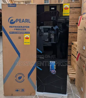 Pearl Pf-433bbgwd 309ltrs Black Mirror With Water Dispenser