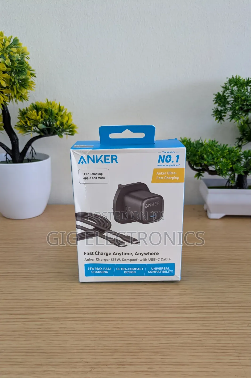 Anker 25w Charger With Type-C to Type-C Cable B2656k11
