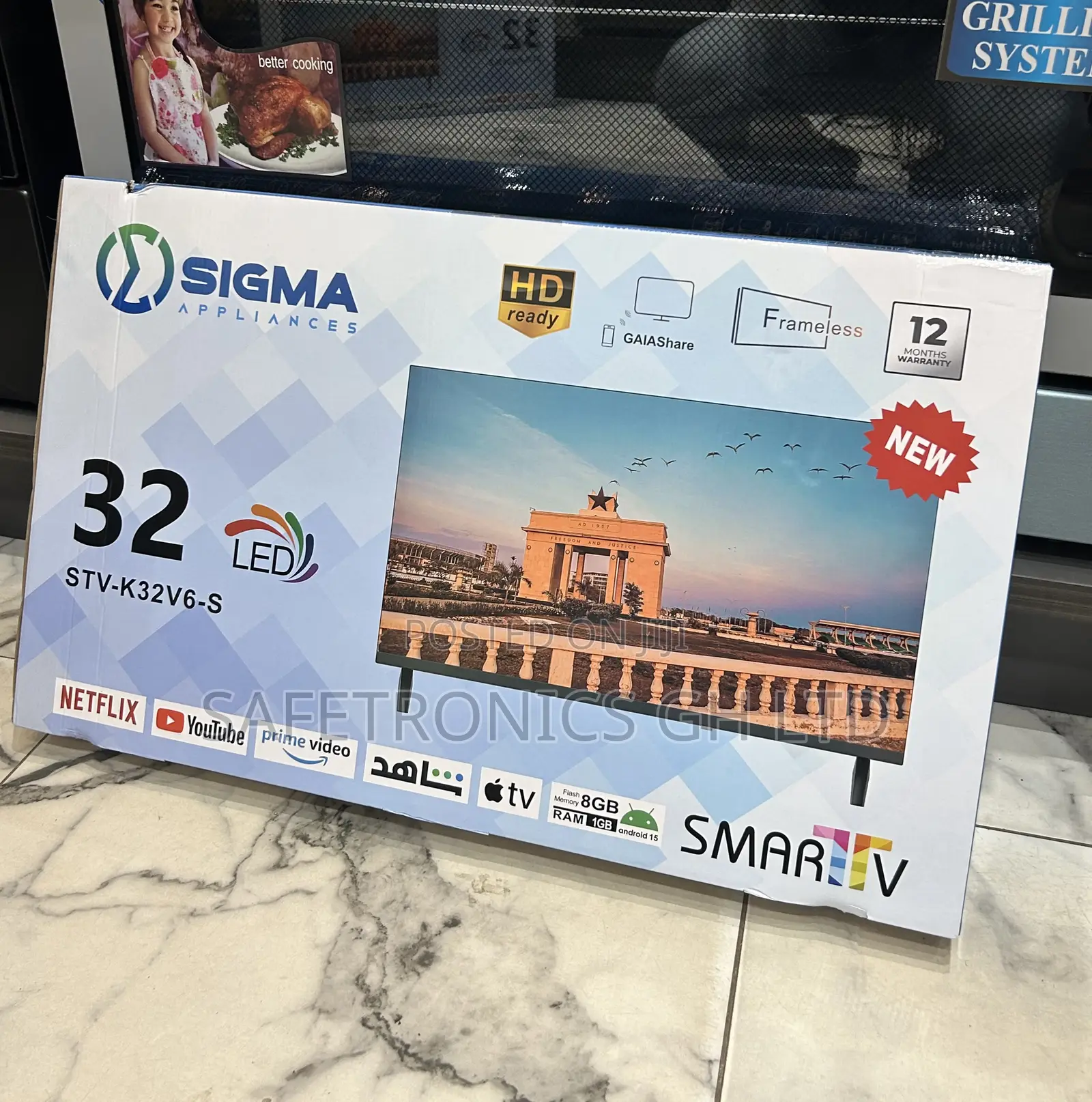 Electric Sigma Frameless 32” Full Hd Led Smart (Sig-K32v6-S) Tv