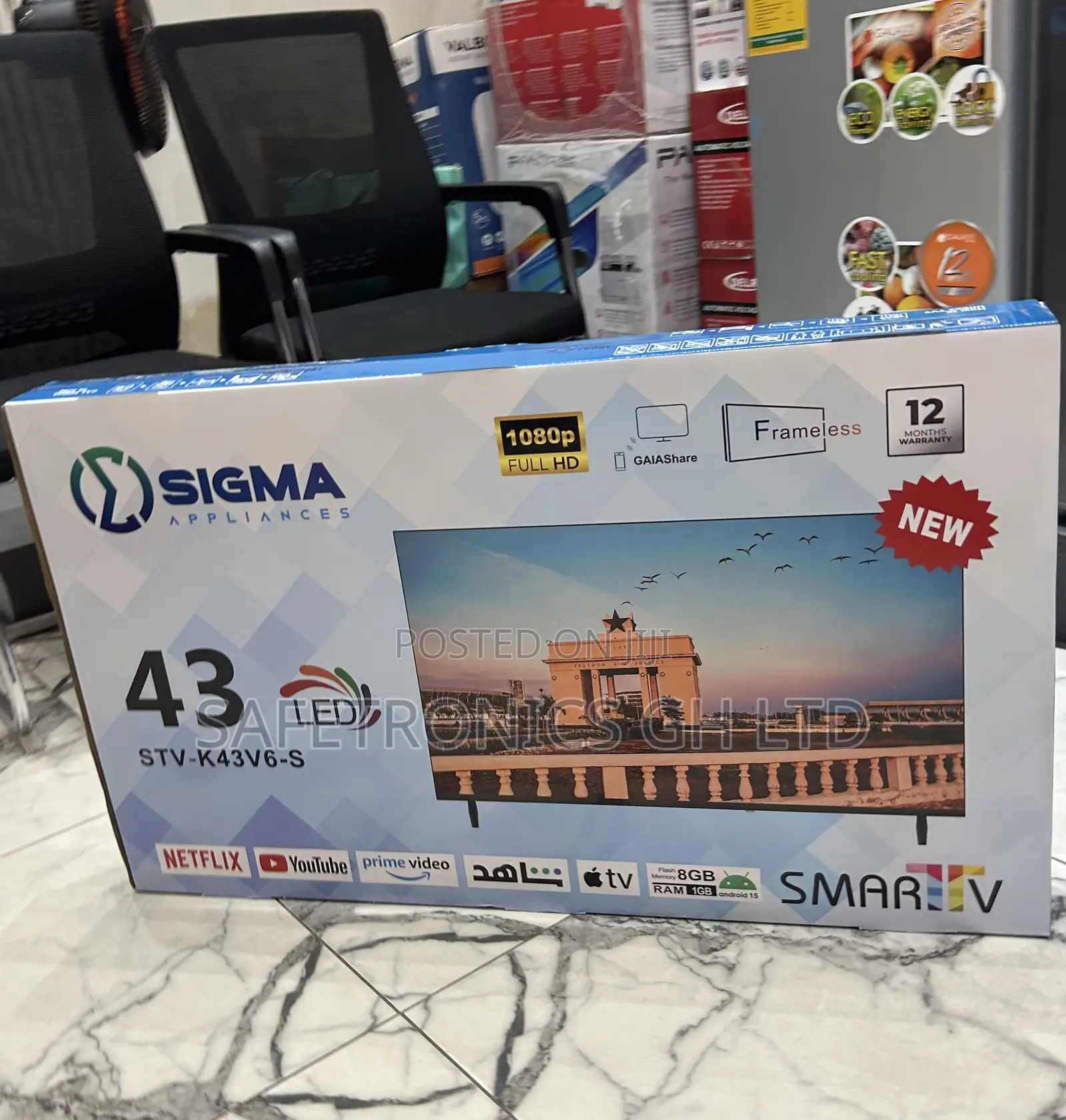 Durable Best 43” Smart Full Hd Led Android Sigma Sig-K43v6-S Tv