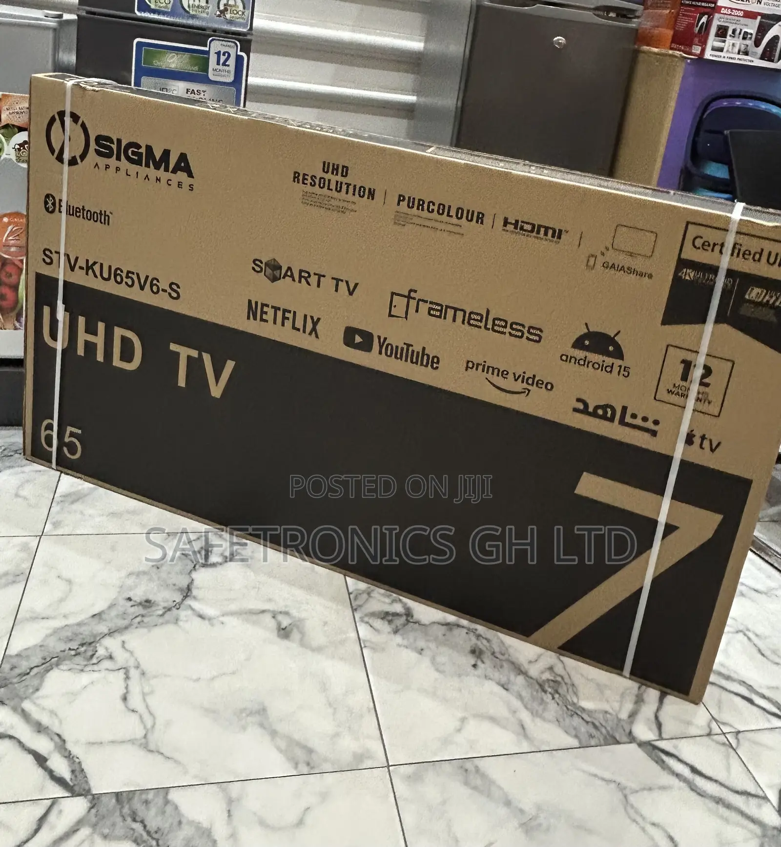Try Massive 65 Inch Smart Android Frameless Sig-Ku65v6-S Sigma Tv