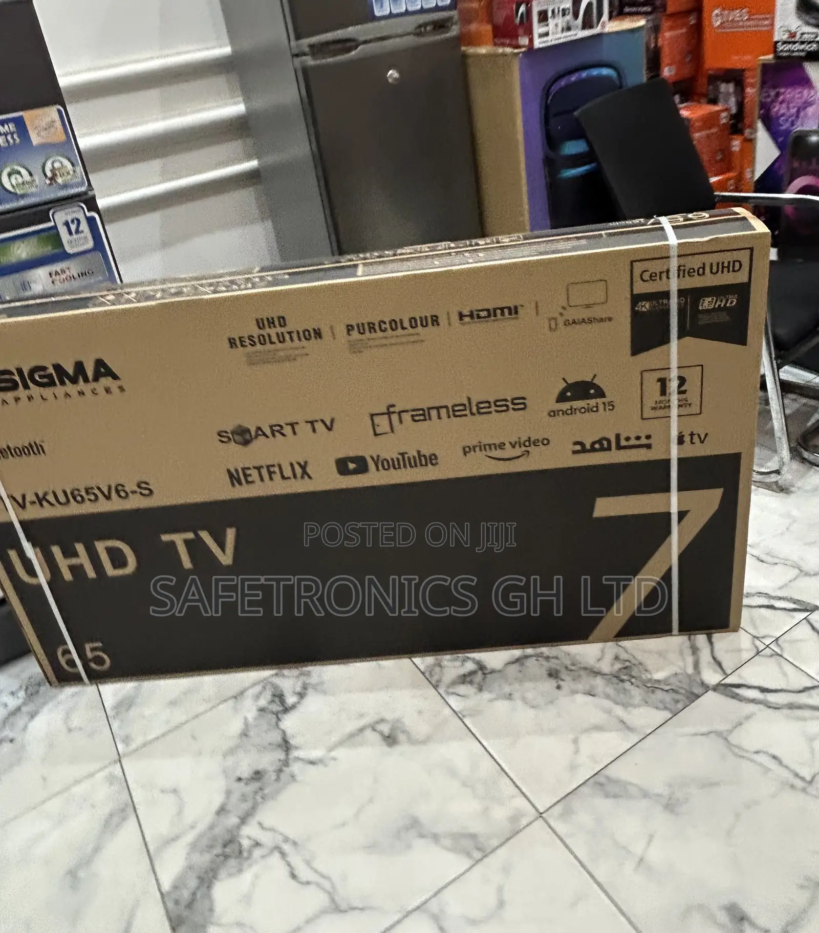 Try Massive 65 Inch Smart Android Frameless Sig-Ku65v6-S Sigma Tv