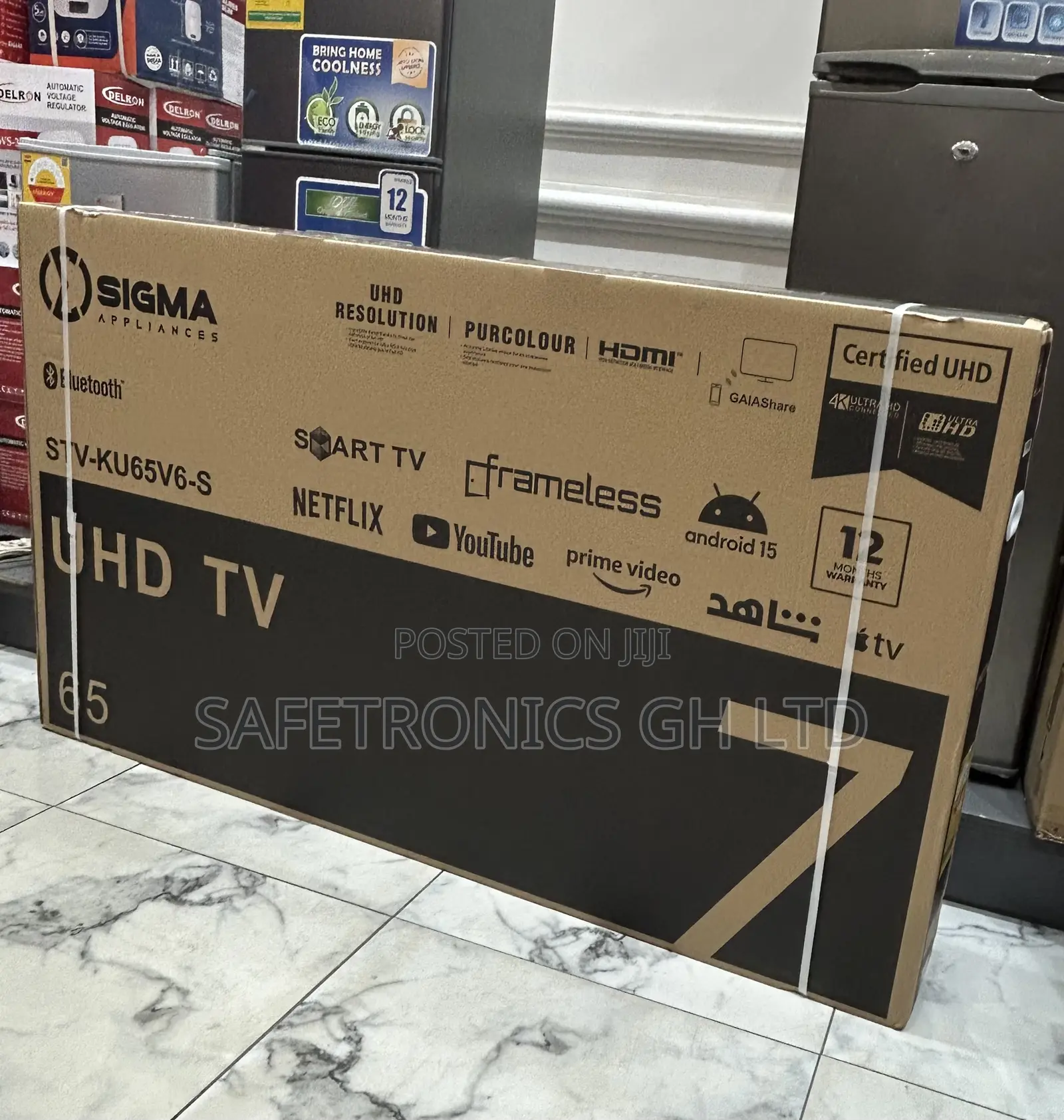 Exclusive 65 Inch Smart Led Uhd Sigma Sig-Ku65v6-S Android Tv