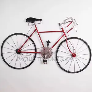 Vintage Metal Bicycle Wall Art With Added String Lights in Stock