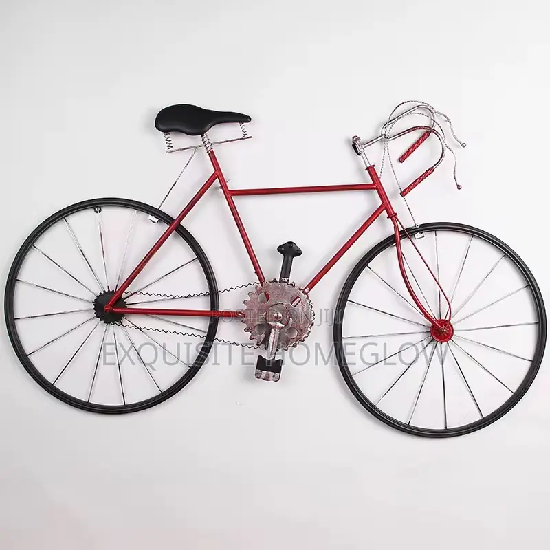 Vintage Metal Bicycle Wall Art With Added String Lights in Stock