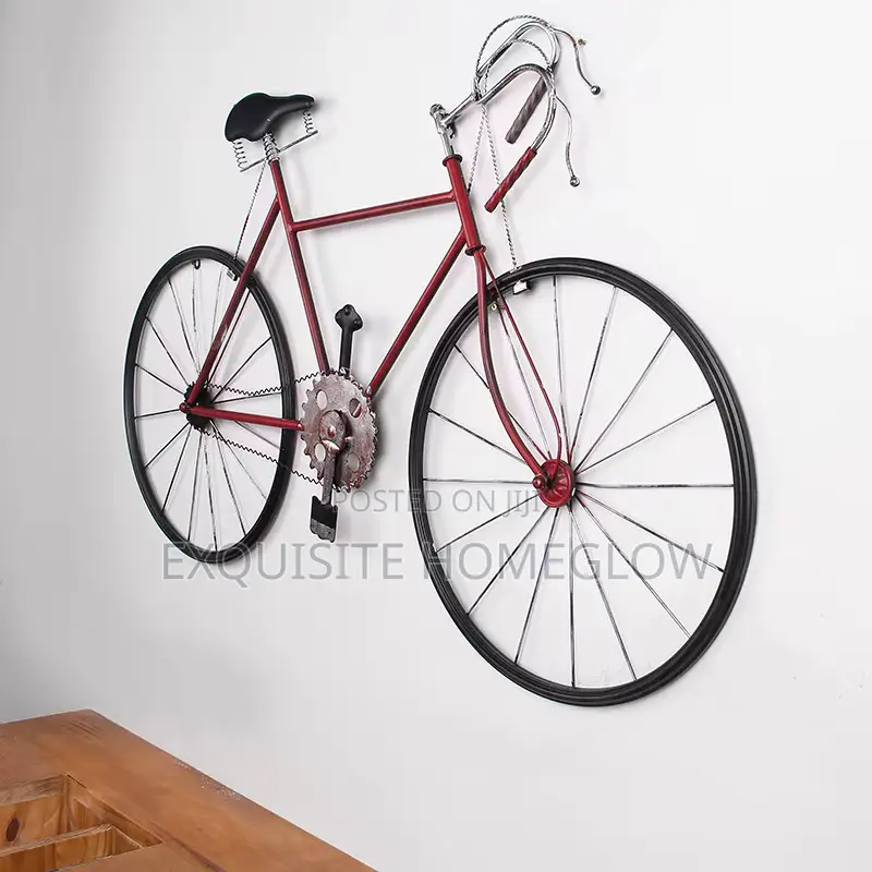 Vintage Metal Bicycle Wall Art With Added String Lights in Stock