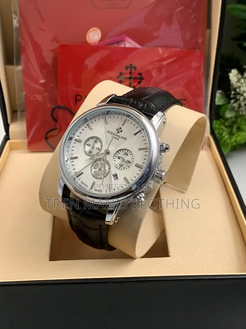 Patek Leather Watch (Chronograph)