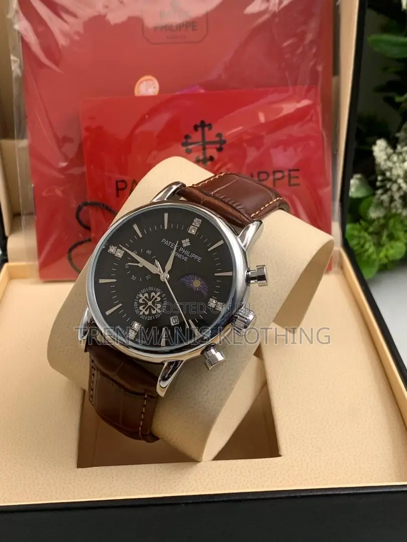 Patek Leather Watch (Chronograph)