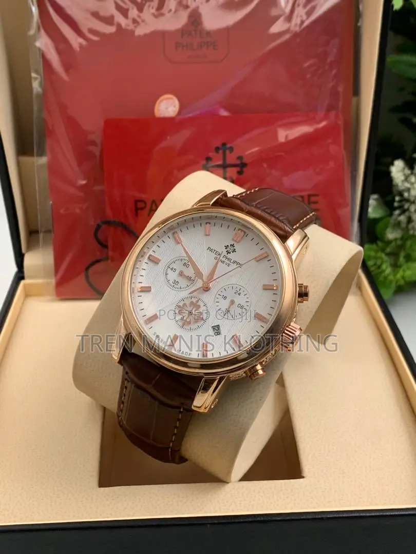 Patek Leather Watch (Chronograph)