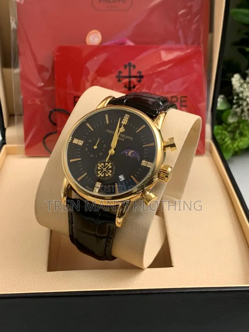 Patek Leather Watch (Chronograph)