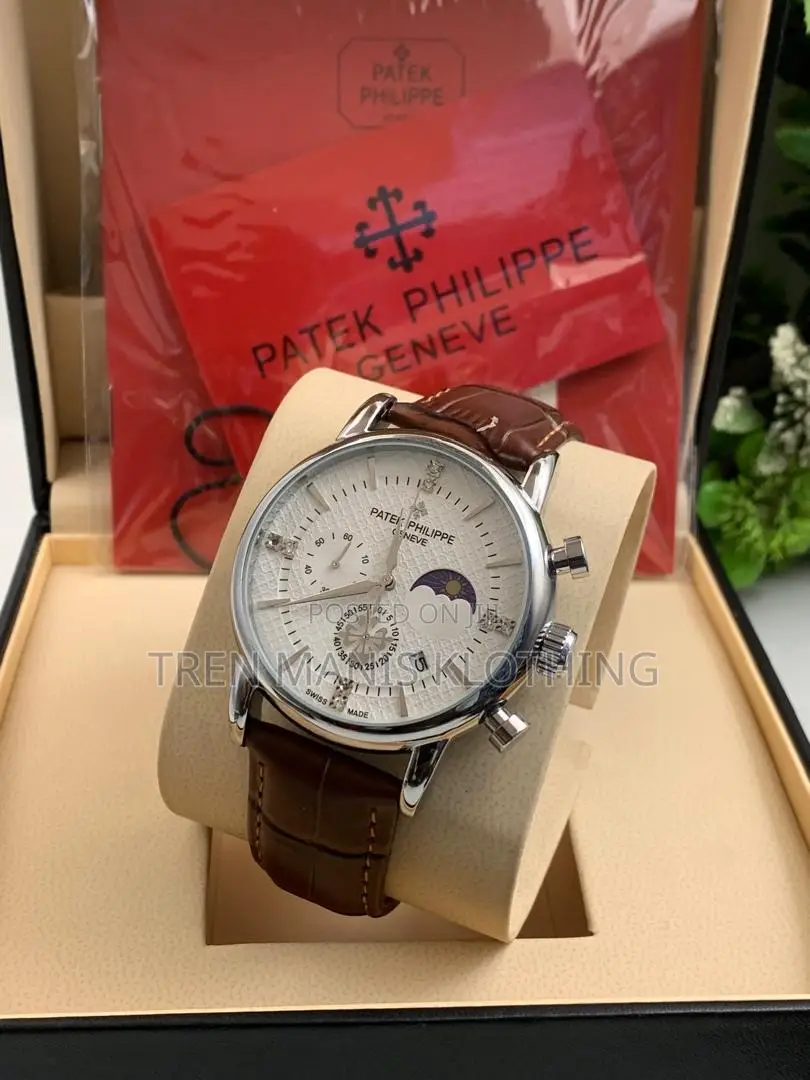 Patek Leather Watch (Chronograph)