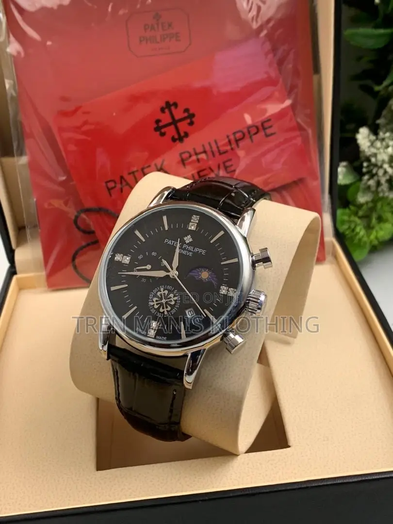 Patek Leather Watch (Chronograph)