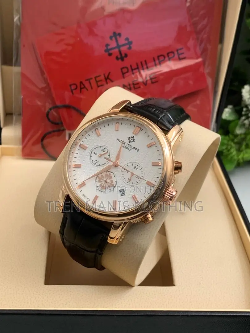 Patek Leather Watch (Chronograph)