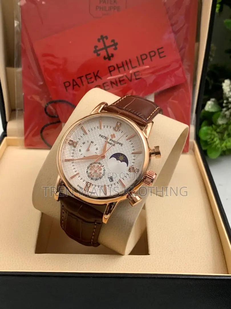 Patek Leather Watch (Chronograph)