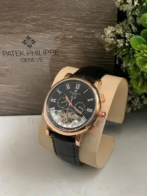 Original Patek Engine Watch (Automatic) Black Lather