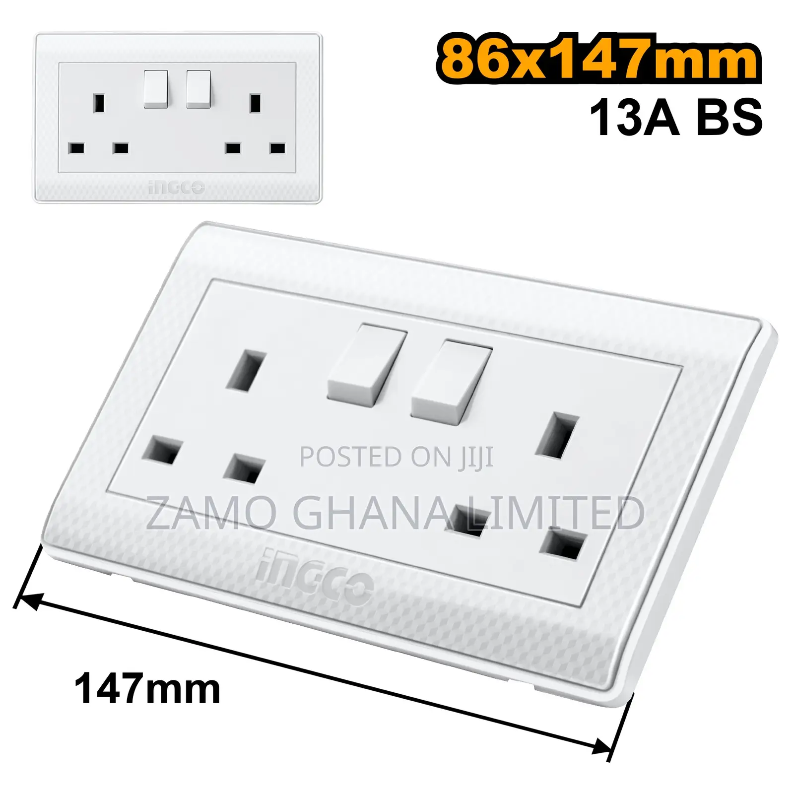 Bs Socket 2 Gang 13a - C100 - Hesst0213a