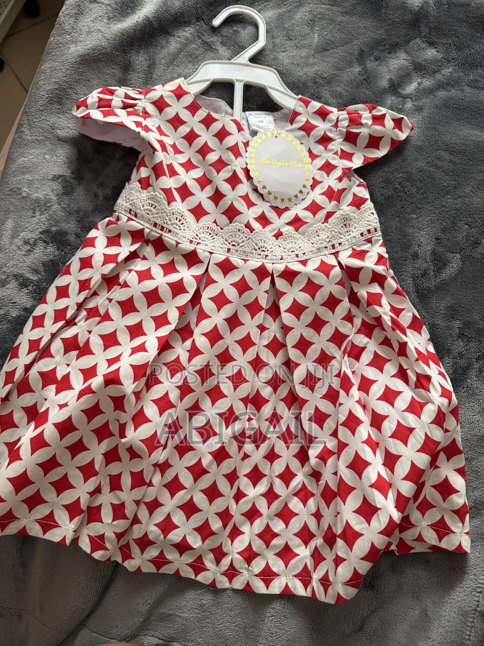 Red and White Dress