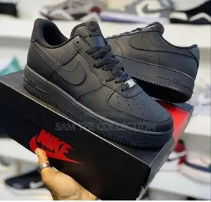 Nike Air Force 1. Premium All Black and All White.