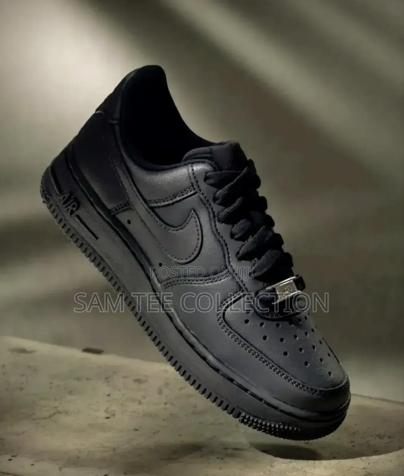 Nike Air Force 1. Premium All Black and All White.